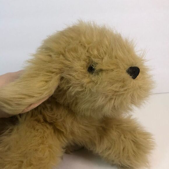 vintage 1995 happiness always the dog fluffy fur fuzzy plush 14” blonde puppy - Picture 1 of 9